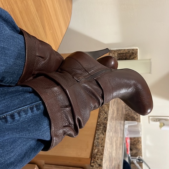 Gianni Bini Vintage Leather Slouchy Booties Size 8 - Picture 9 of 10